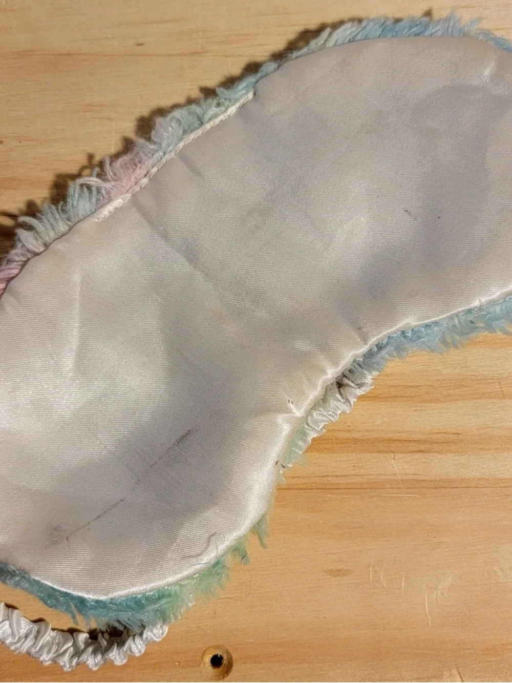 Multicolor Pastel Faux Fur Sleep Mask - Soft Comfort Eye Mask